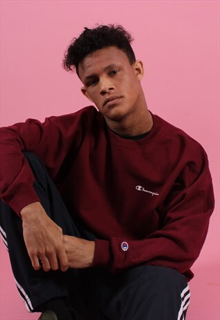 DEEP RED CHAMPION PRINTED SWEATSHIRT