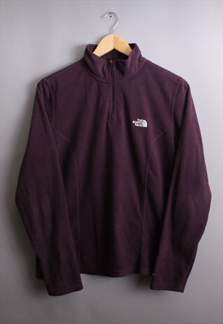 WOMENS VINTAGE THE NORTH FACE PURPLE QUARTER ZIP FLEECE