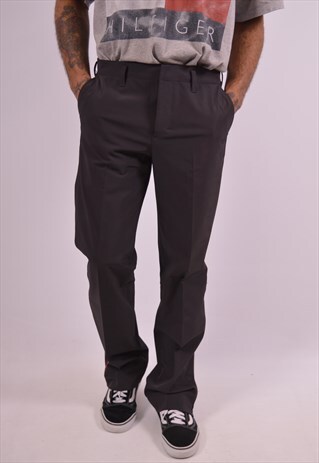 PRADA MENS VINTAGE TROUSERS W34 L33 GREY 90S