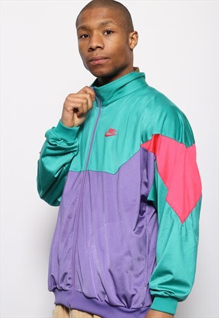 VINTAGE NIKE LOGO TRACK JACKET GREEN