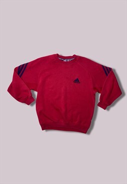 vintage red 30/32 90s adidas jumper
