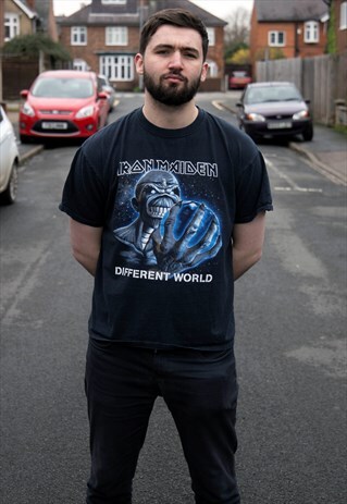VINTAGE IRON MAIDEN GRUNGE BAND T SHIRT