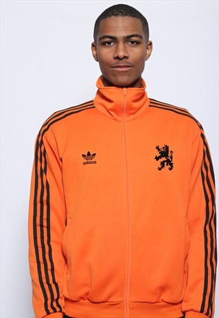 VINTAGE ADIDAS LOGO HOLLAND TRACK JACKET ORANGE