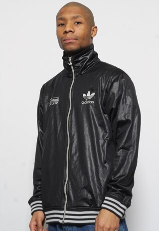 VINTAGE ADIDAS TRACK TOP JACKET BLACK