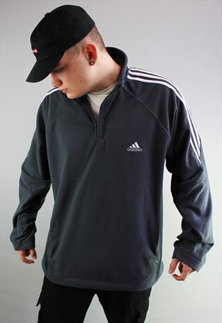 ADIDAS CHARCOAL GREY FLEECE