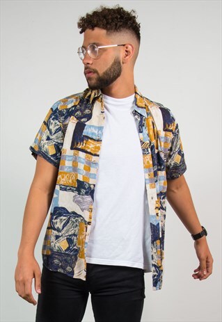90'S ABSTRACT PATTERN SHIRT