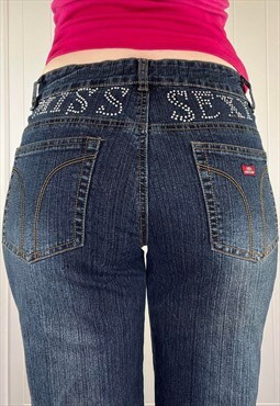 Y2K rhinestone jeans