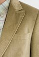 VINTAGE VELVET BLAZER IN KHAKI MUSTARD PREPPY JACKET