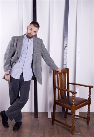 HARRIS TWEED JACKET. 1970S VINTAGE BLAZER. UNISEX.