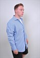 90S LONG SLEEVE BLUE SHIRT FOR WORK, SIZE M