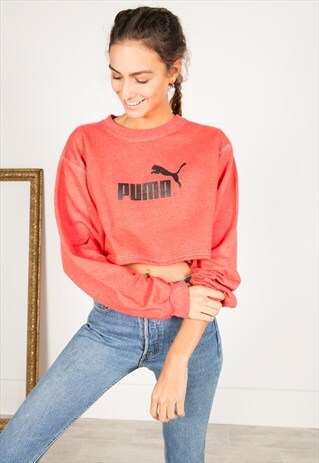 VINTAGE 90S PUMA CROP SWEATSHIRT/ R419