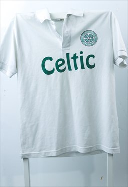 Vintage celtic white polo shirt