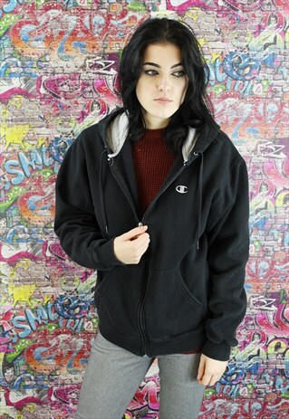 VINTAGE CHAMPION 90S SWEATSHIRT HOODIE. BRANDED SPORTSWEAR.
