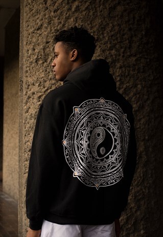 YING YANG BLACK HOOD