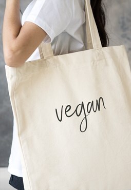 Vegan Tote Cotton Canvas Printed Shopping Bag Yoga Beach 