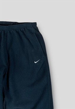 Nike Vintage Y2K Black Fleece Bottoms Embroidered logo 