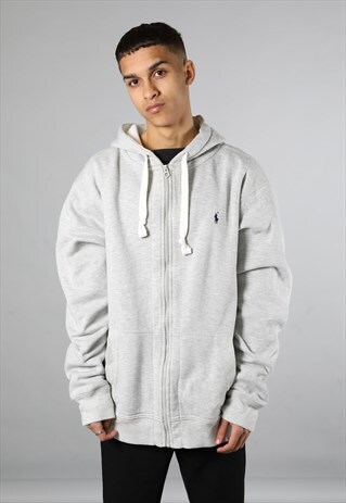 RALPH LAUREN LIGHT GREY ZIP UP JACKET