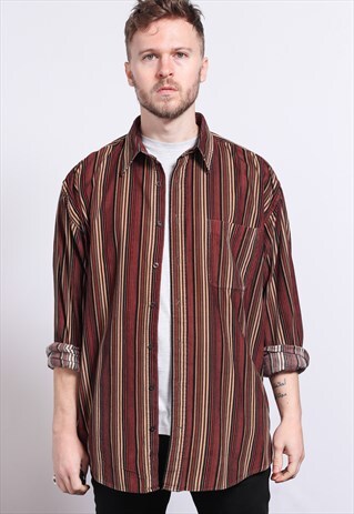 VINTAGE CORDUROY STRIPED SHIRT