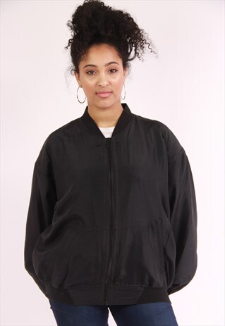 VINTAGE BLACK SILK JACKET