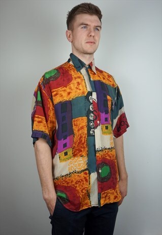 PURE SILK PATTERNED SHIRT