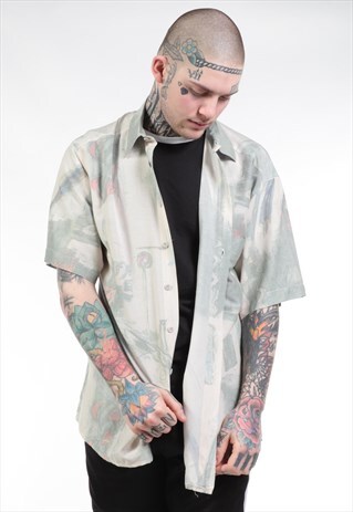 VINTAGE ABSTRACT PRINT FESTIVAL SHIRT