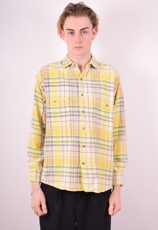 MENS VINTAGE FLANNEL SHIRT LARGE MULTI 90S