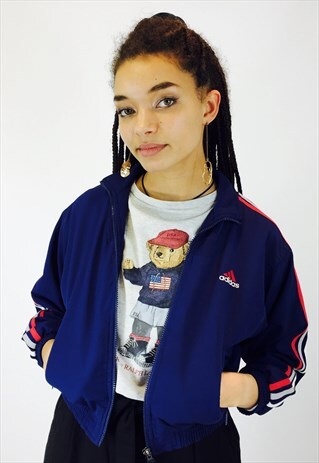 ADIDAS CLASSIC 3 STRIPE CROPPED WINDBREAKER