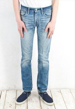 511 Vintage Men W29 L32 Jeans Denim Pants Trousers Slim Zip