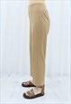 90S VINTAGE BEIGE HIGH WAISTED TROUSERS CULOTTES