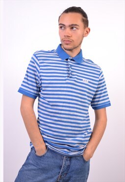 Vintage Fila Polo Shirt Stripes Blue