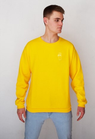 YELLOW FRESH AS FUCK (WHITE) SWEATSHIRT