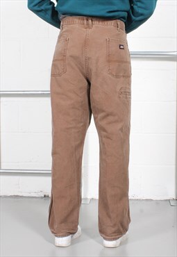 Vintage Dickies Denim Jeans in Brown Carpenter Trousers W40