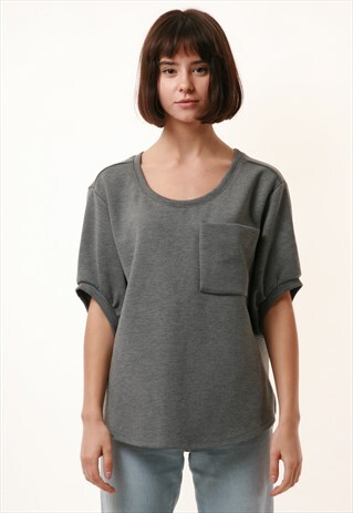 90S VINTAGE ACNE GREY OVERSIZED SWEATSHIRT JUMPER TOP 1135