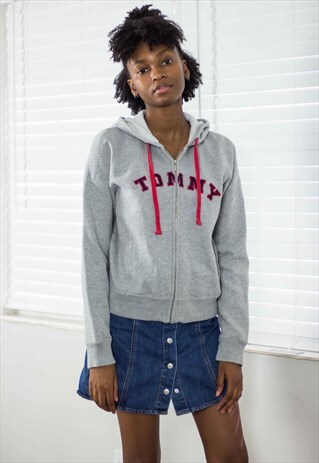 VINTAGE TOMMY JEANS HILFIGER HOODIE SWEATSHIRT LOGO L 16.5