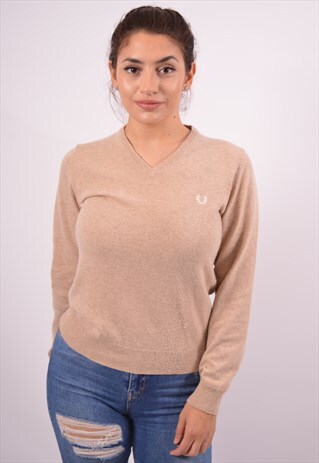 VINTAGE FRED PERRY JUMPER SWEATER BEIGE