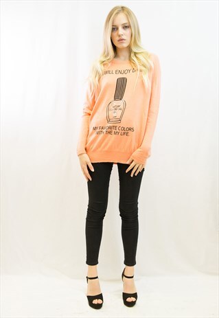 NAIL PRINT EMBELLISHED JUMPER