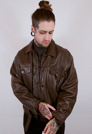VINTAGE NICKELSON HEAVYWEIGHT LEATHER JACKET