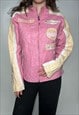  LEATHER PATCH RACING JACKET VINTAGE 90S WITH PATCHES