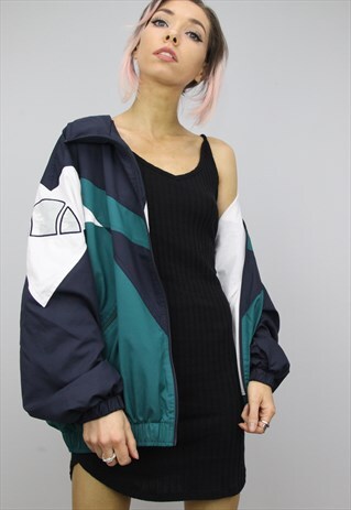 VINTAGE 90S OVERSIZED ELLESSE WINDBREAKER JACKET