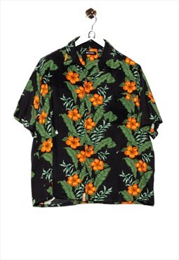 Vintge Puritan Hawaiian Shirt Floral Print Colorful