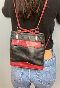 Vintage Leather Bag Backpacker Shoulder Bag 