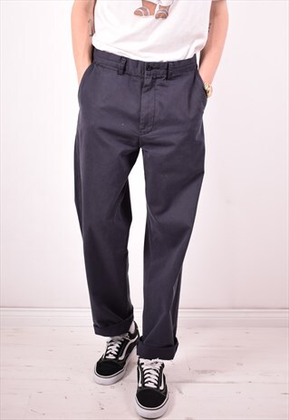 POLO RALPH LAUREN MENS VINTAGE TROUSERS W33 L32 GREY 90S