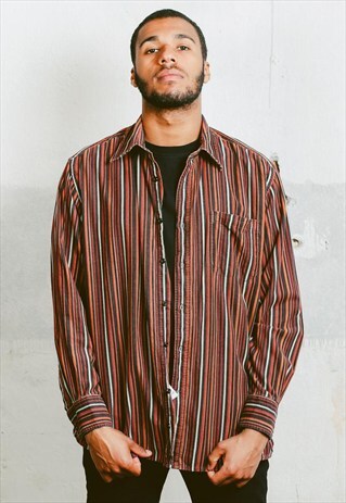 VINTAGE 90S STRIPED CORDUROY SHIRT