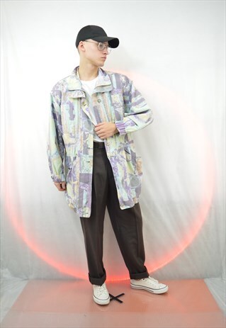 VINTAGE MULTICOLOUR OVERSIZE WINDBREAKER JACKET