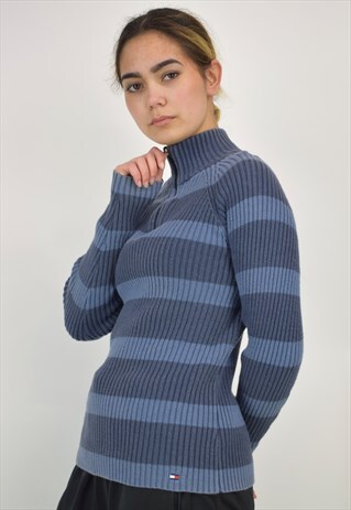 VINTAGE 90'S TOMMY HILFIGER JEANS 1/4 ZIP JUMPER