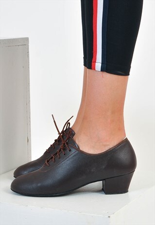 VINTAGE REAL LEATHER SHOES IN BROWN