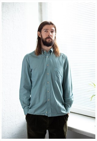 VINTAGE 90'S BLUE MINIMALIST SHIRT