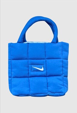 Reworked Nike Puffer Bag Blue