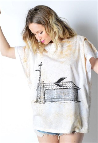 VINTAGE 80S SPECKLED AZTEC SUMMER TOP