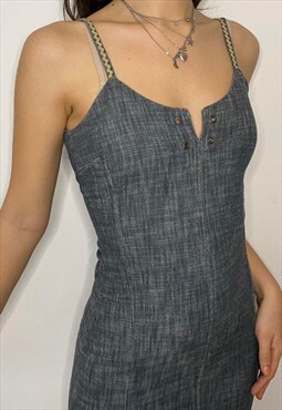 Y2K Vintage Sleeveless Denim Mini Dress